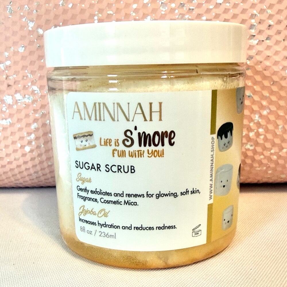 Aminnah "Life is S’more Fun With You" Sugar Scrub 8 oz NEW Retail $30